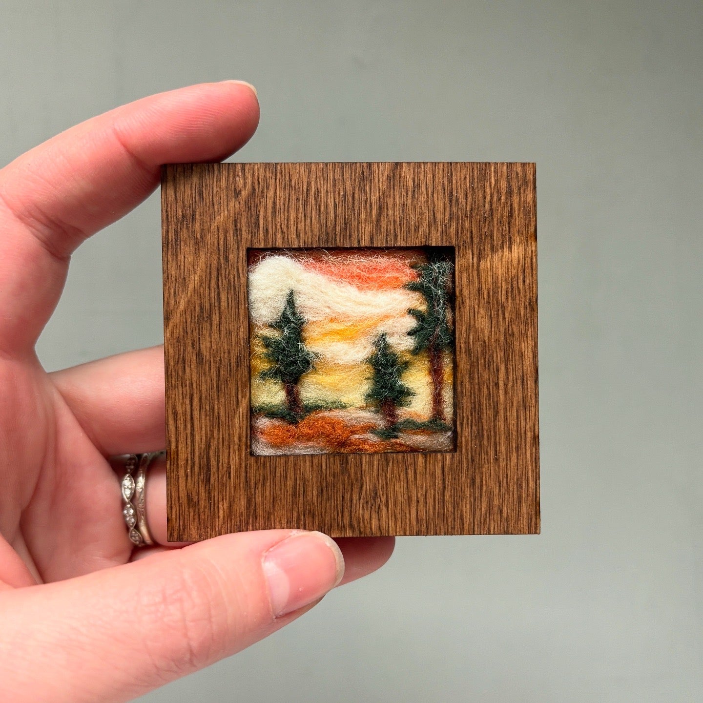 Framed Needle Felted Wool Original Landscapes