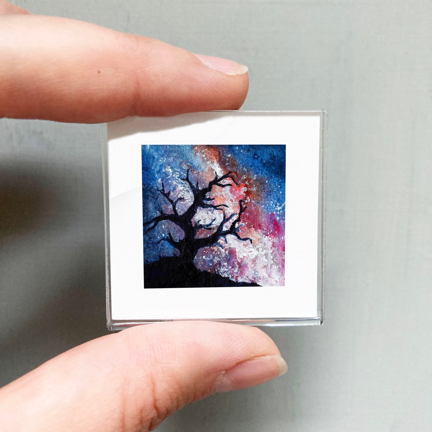Mini 1" Galaxy Tree Watercolor Print
