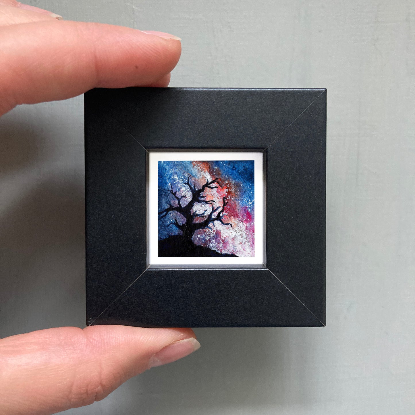 Mini 1" Galaxy Tree Watercolor Print