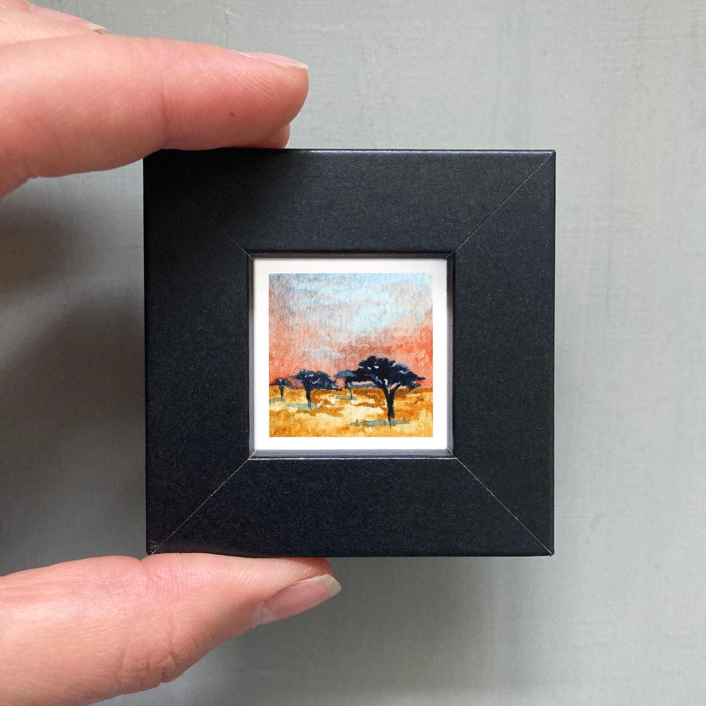 Mini 1" Orchard Trees Watercolor Print
