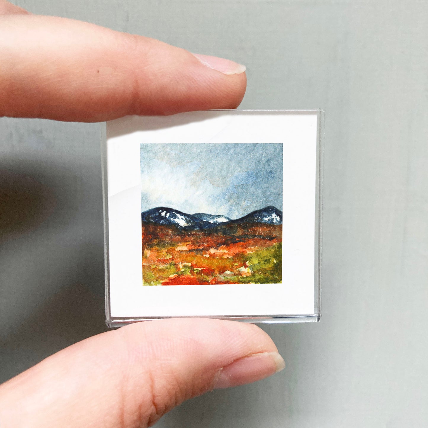 Mini 1" Mountain Valley Watercolor Print