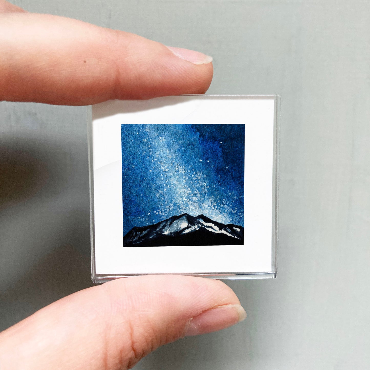 Mini 1" Galaxy Mountain #1 Watercolor Print