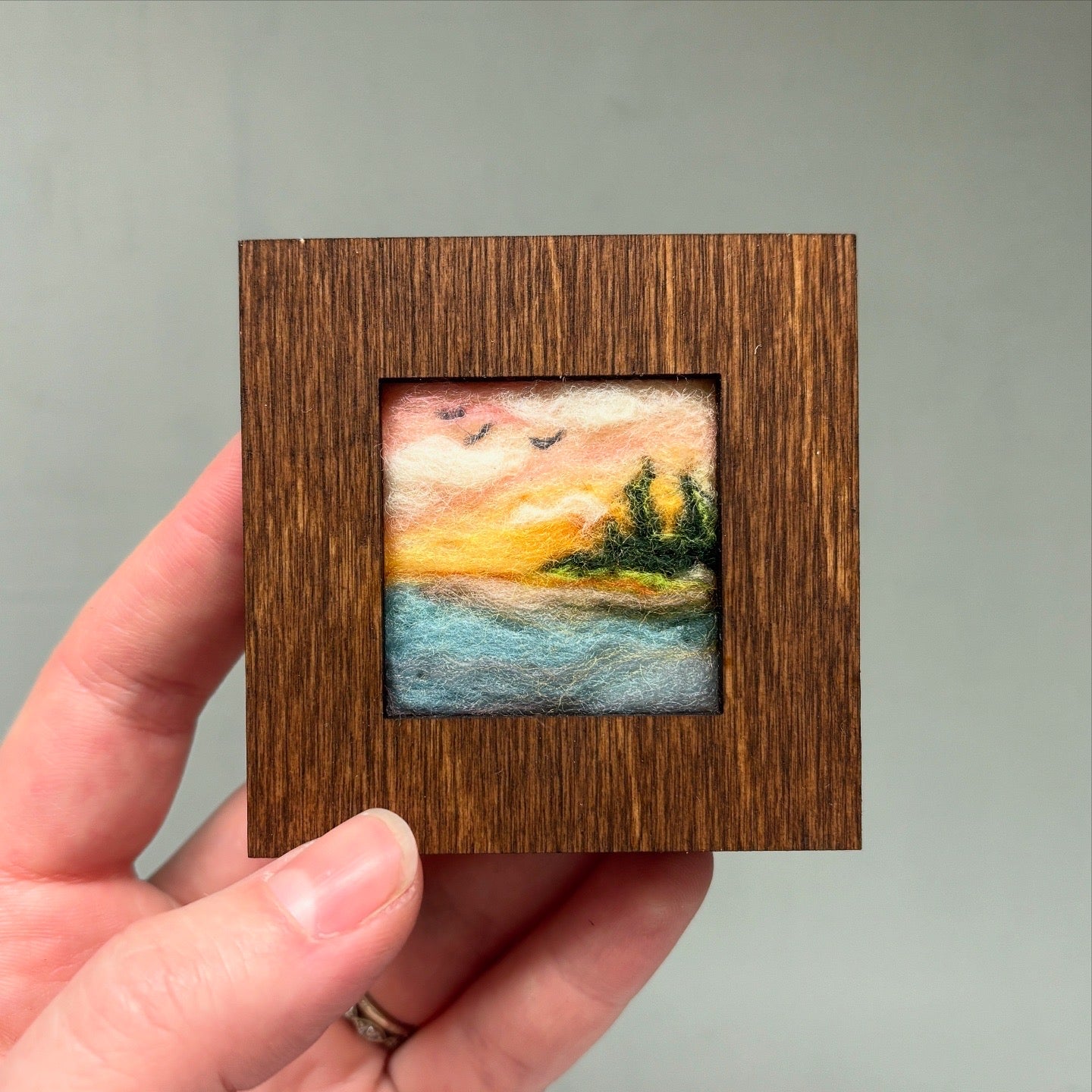 Framed Needle Felted Wool Original Landscapes