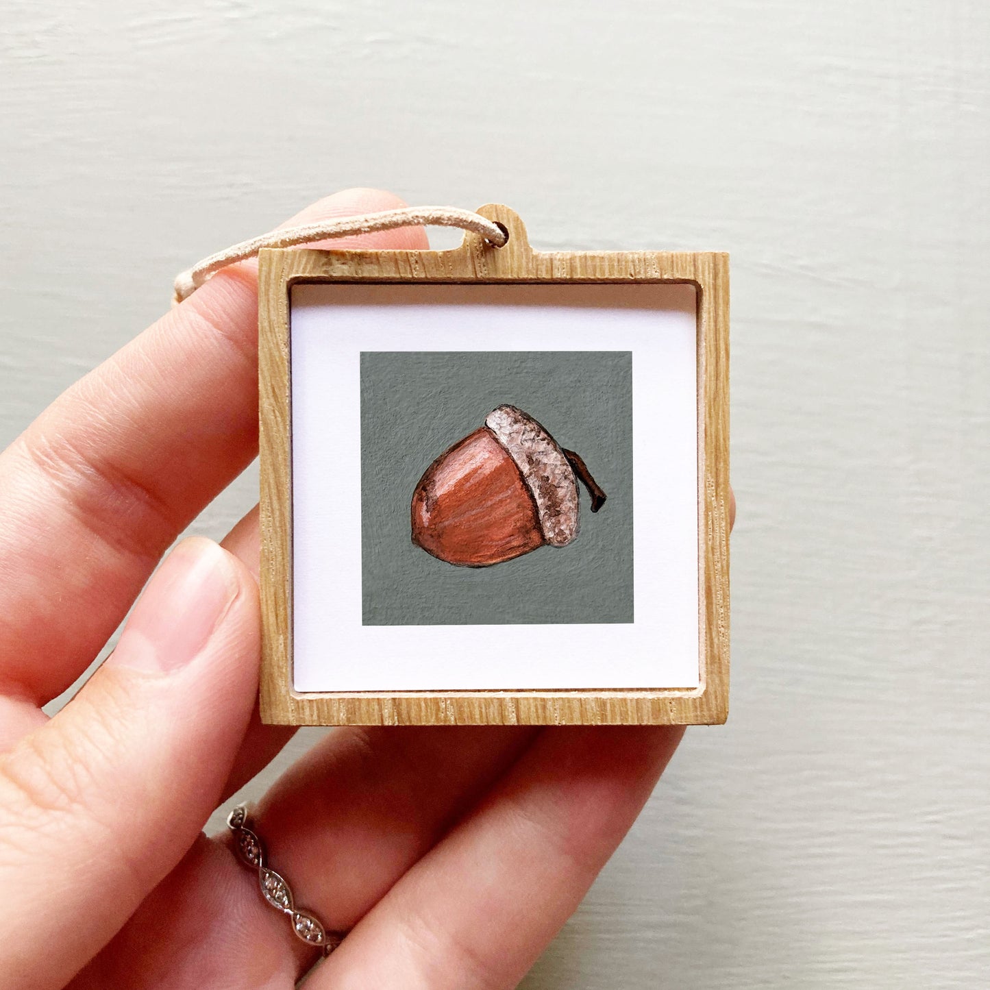 Mini 1" Acorn Gouache Print