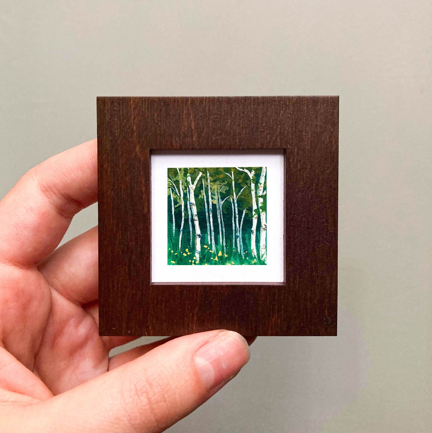 Mini 1" Aspen Forest Gouache Print