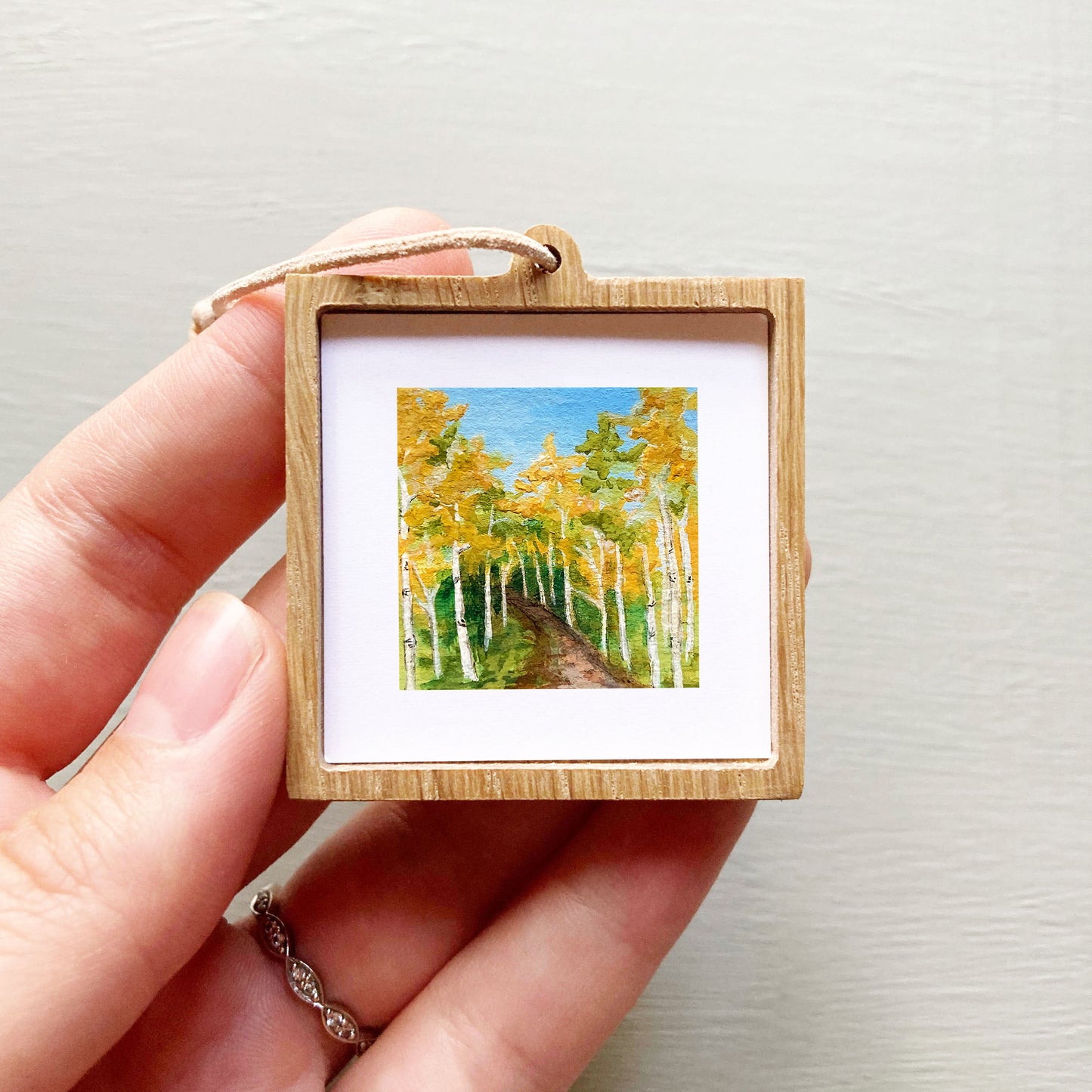Mini 1" Aspen Mountain Alpine Loop Gouache Print