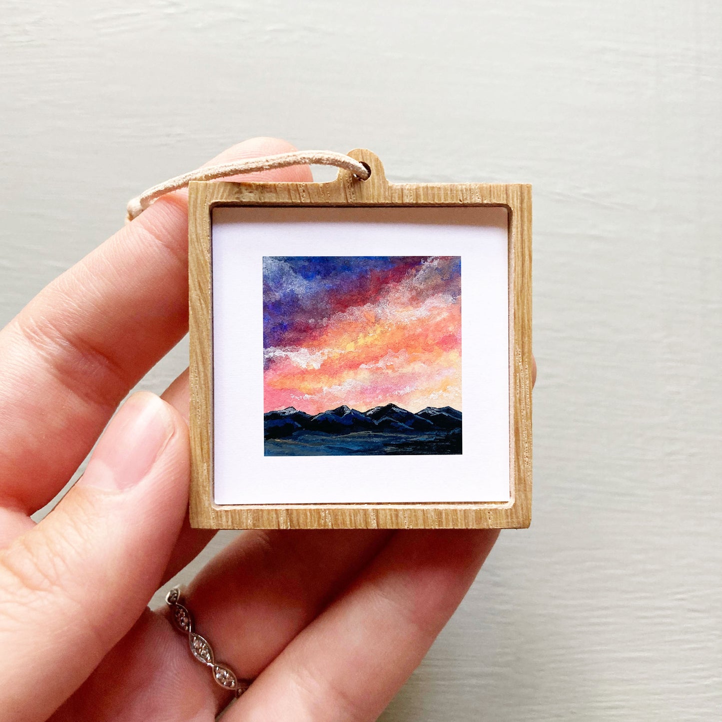 Mini 1" Bitterroot Mountains Montana Gouache Print