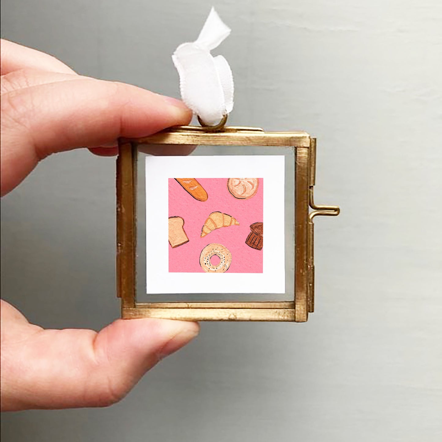 ORIGINAL Mini 1" Bread Gouache Original Painting