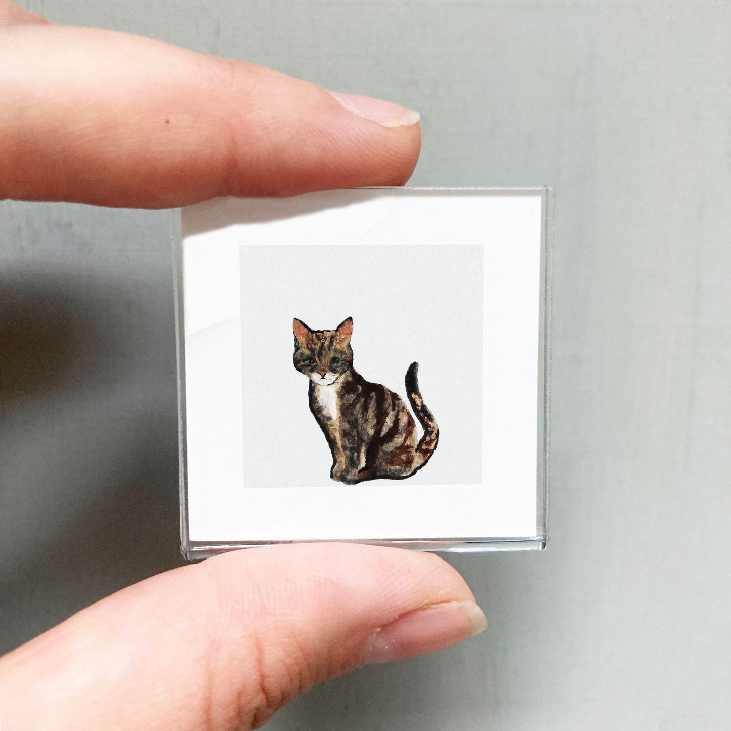 Mini 1" Cat Watercolor Print