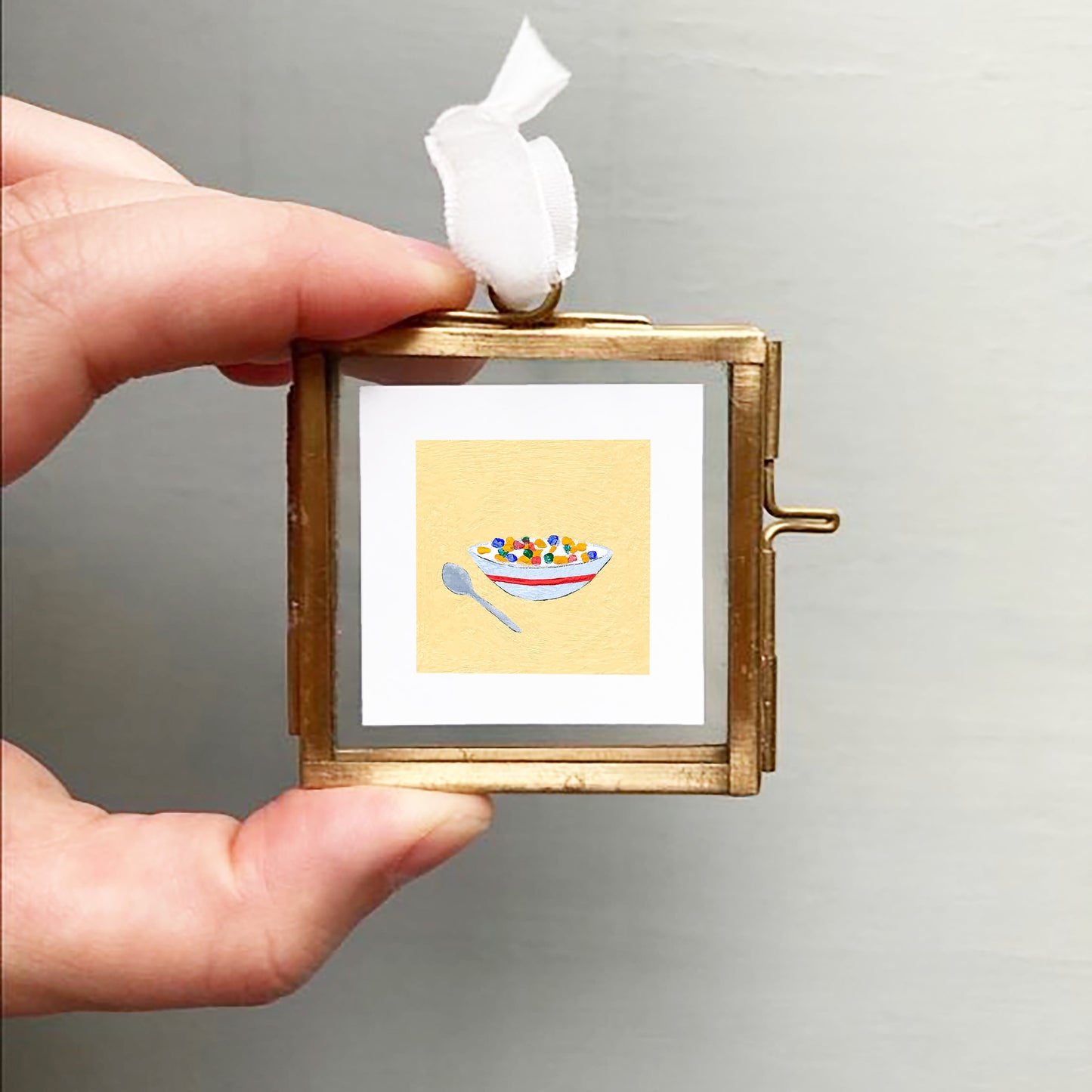 Mini 1" Cereal and Milk Gouache Art Print