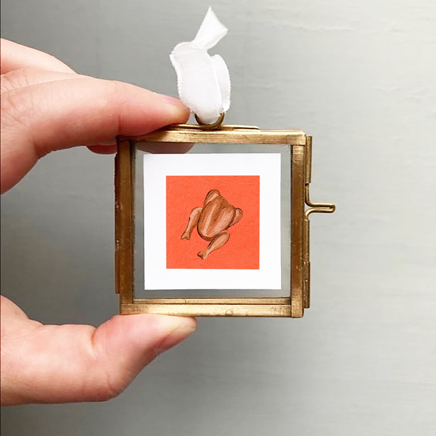 Mini 1" Chicken Gouache Art Print