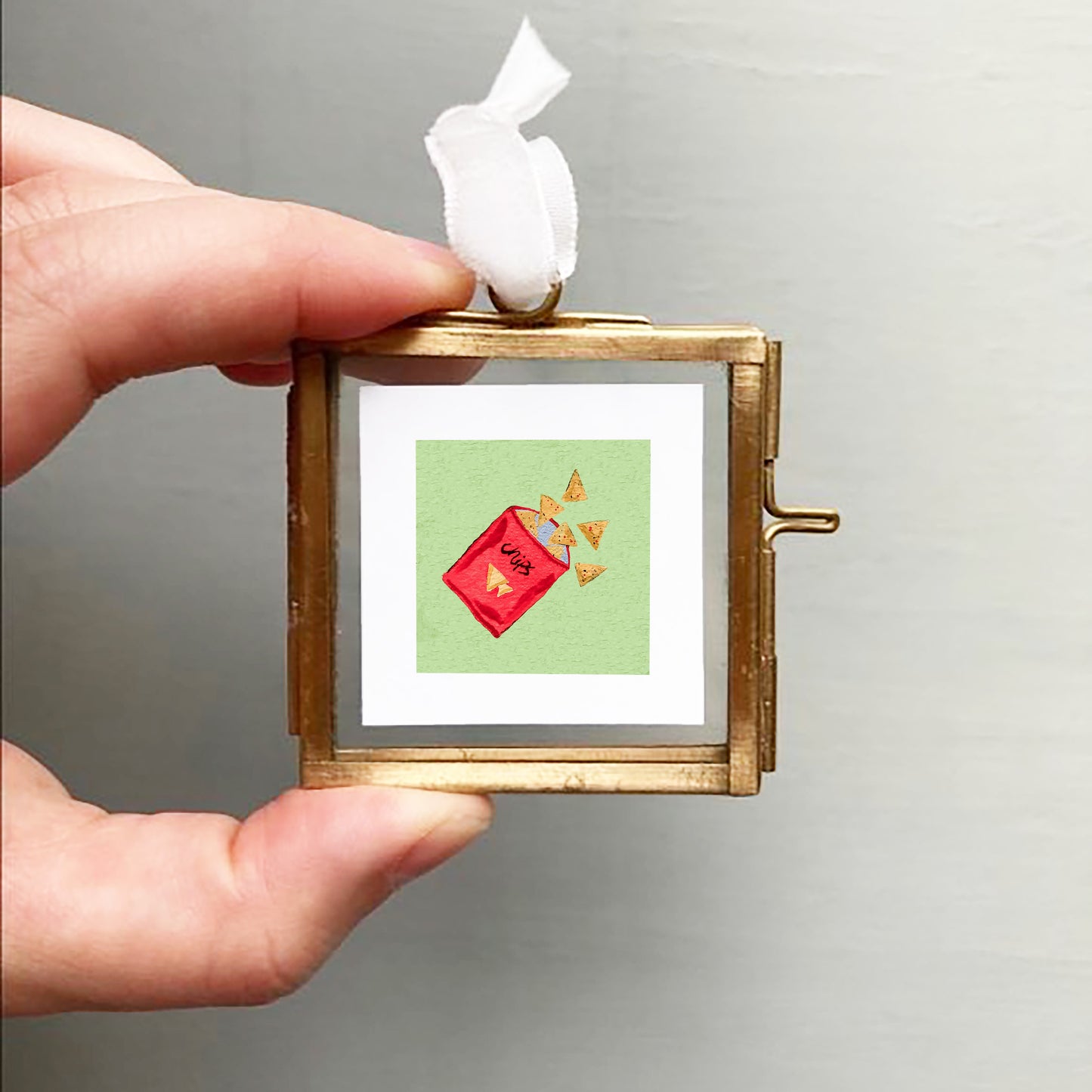 ORIGINAL Mini 1" Chips Gouache Original Painting