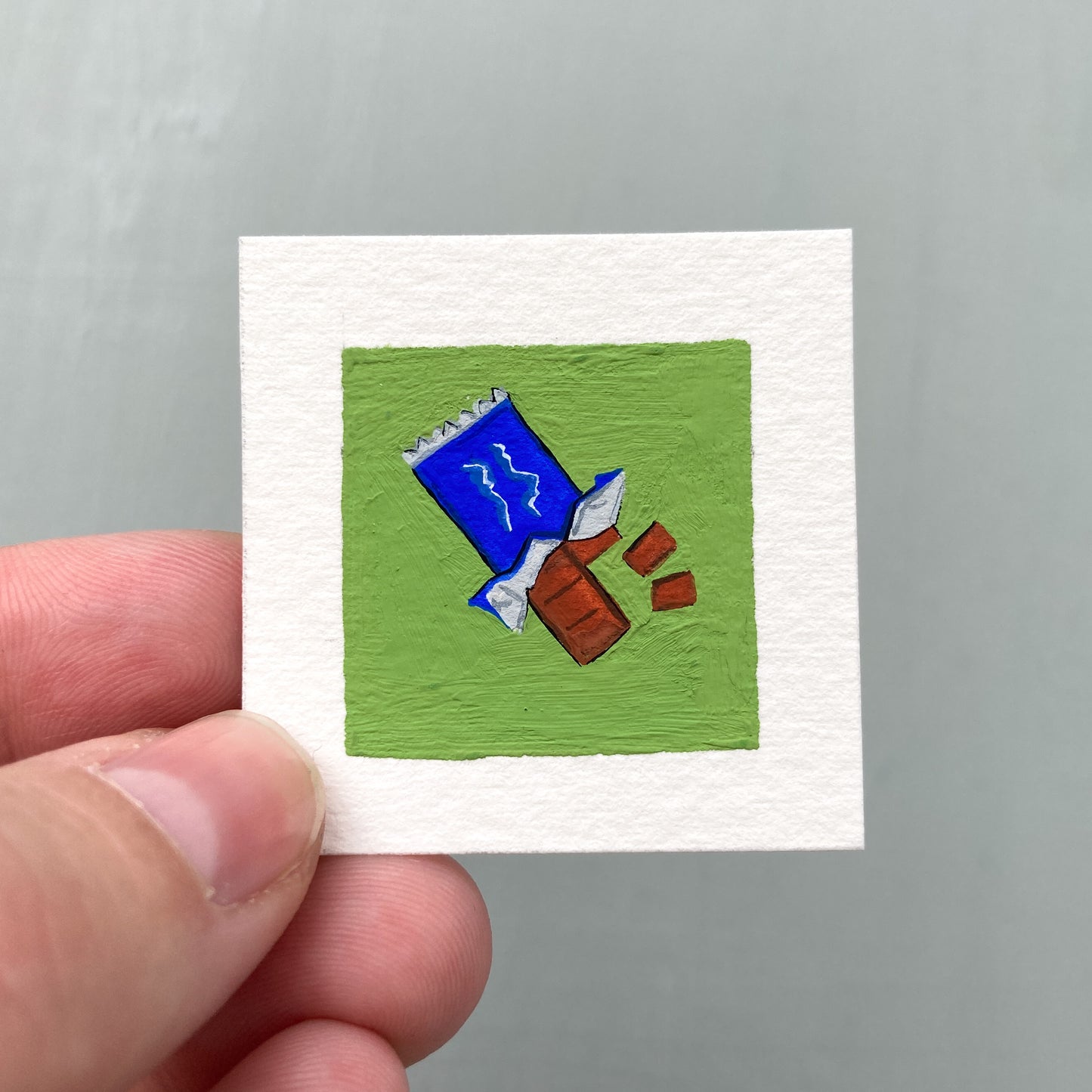 ORIGINAL Mini 1" Chocolate Bar Gouache Original Painting