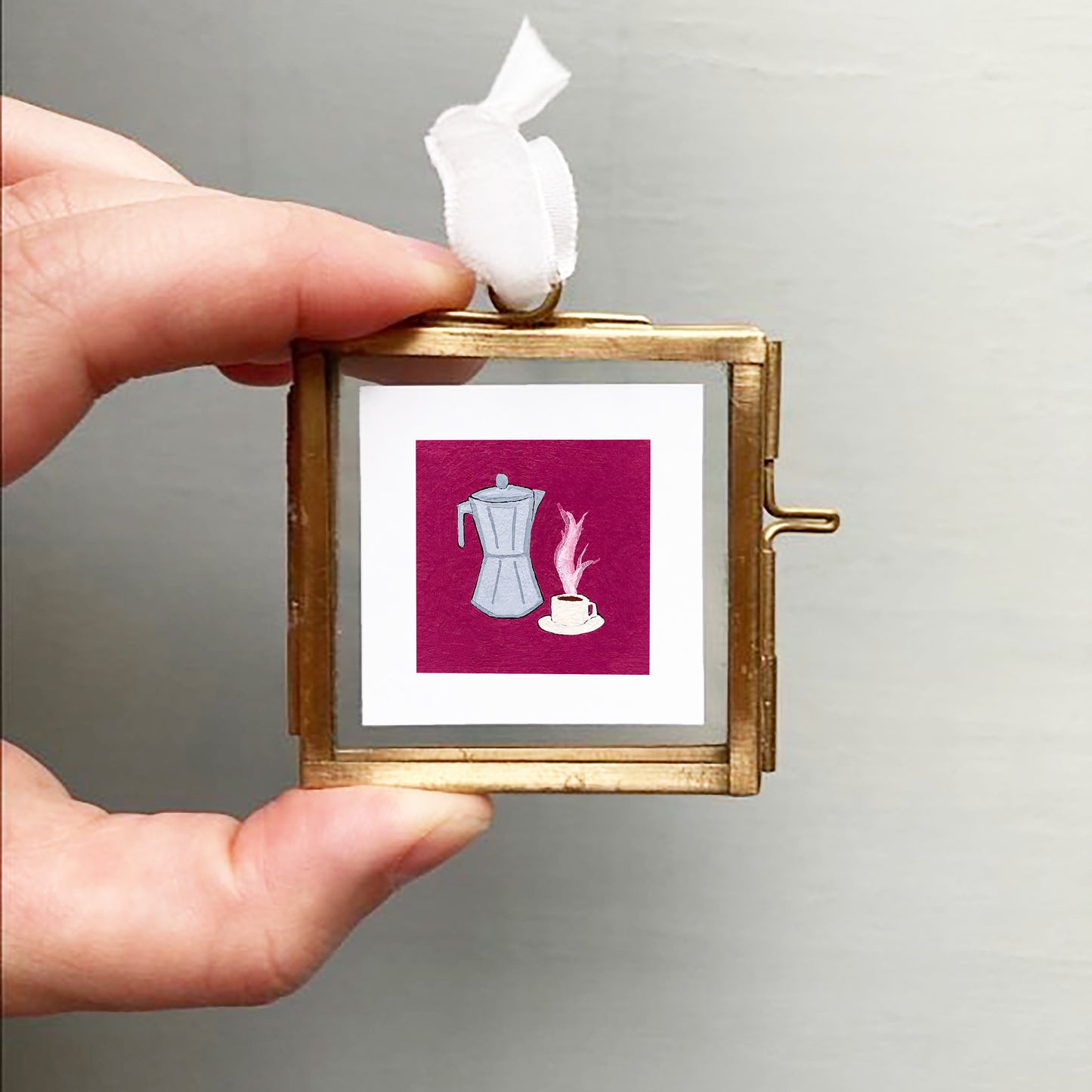 Mini 1" Coffee Percolator Gouache Art Print
