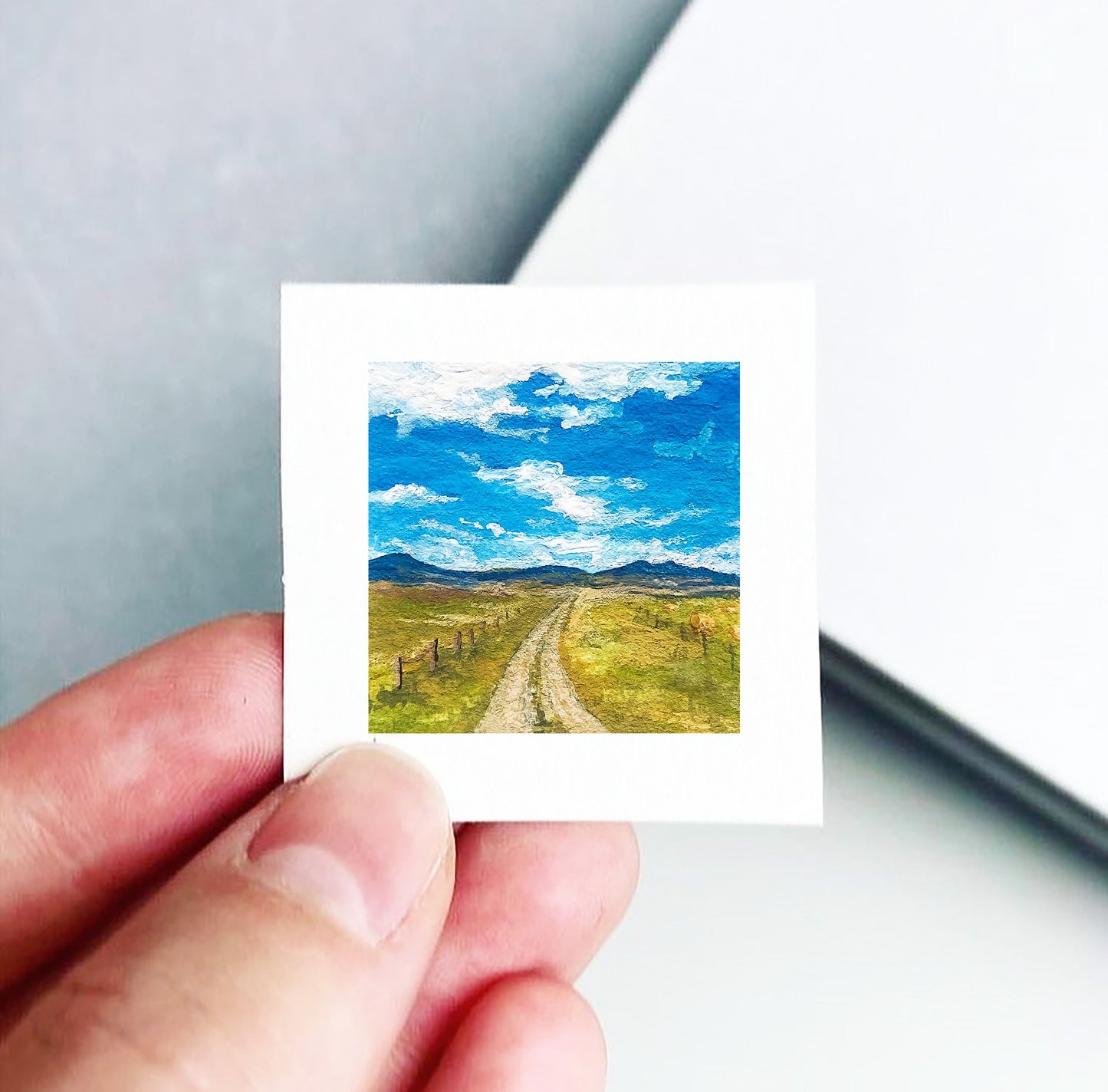 Mini 1" Country Road Gouache Print