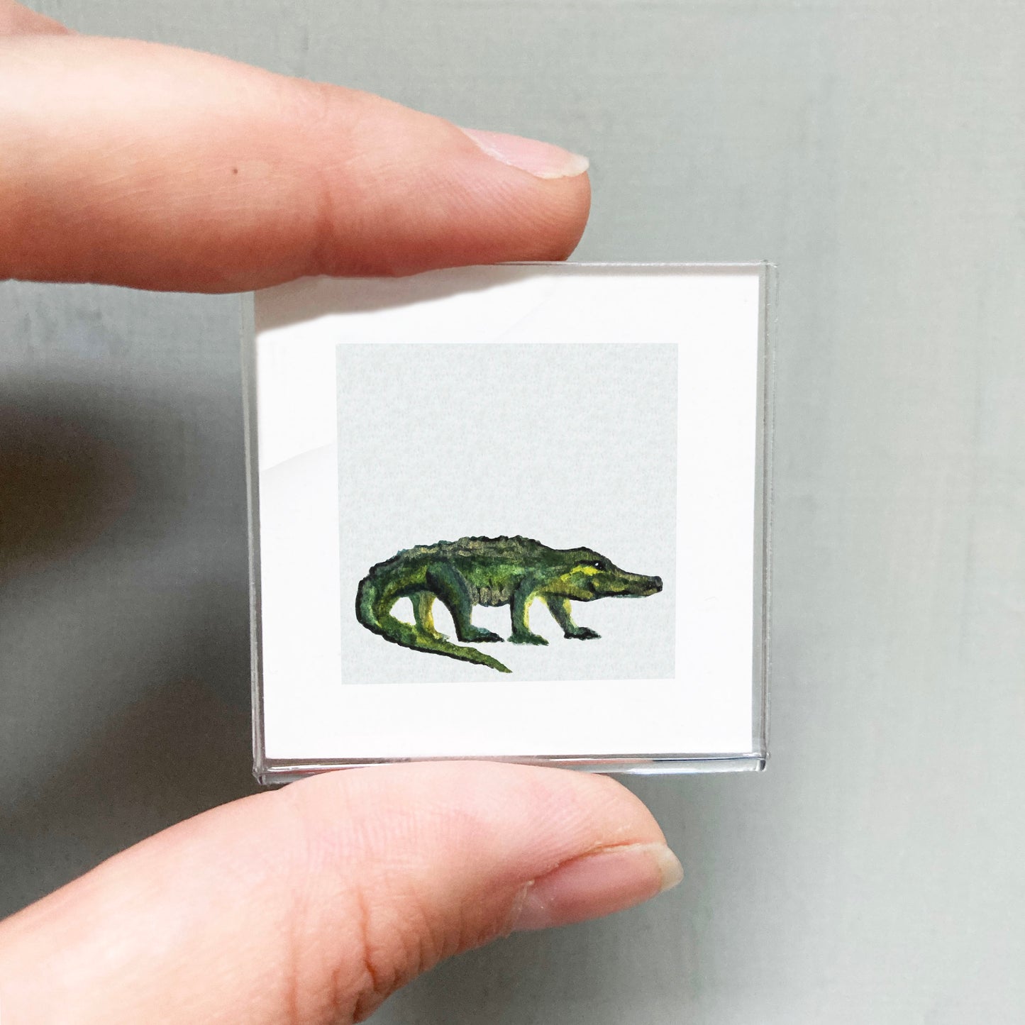 Mini 1" Crocodile Watercolor Print