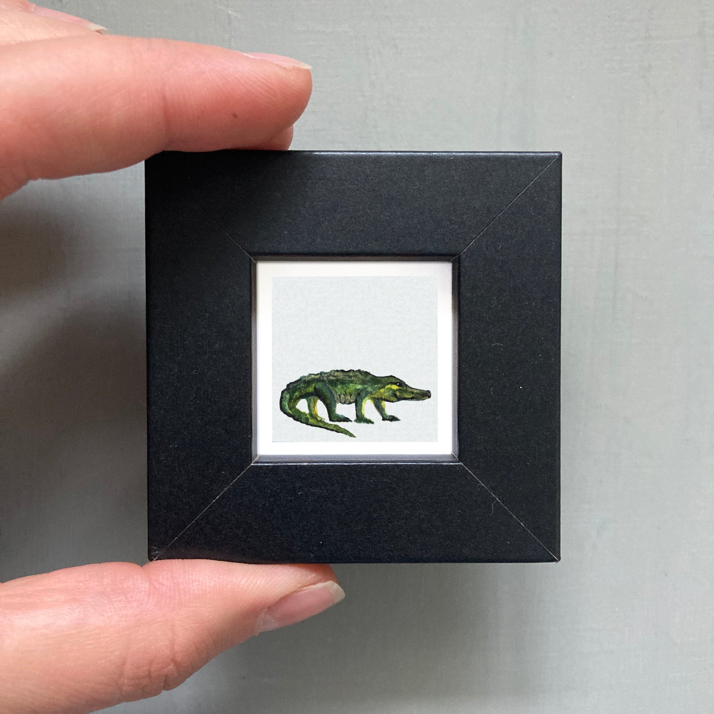 Mini 1" Crocodile Watercolor Print
