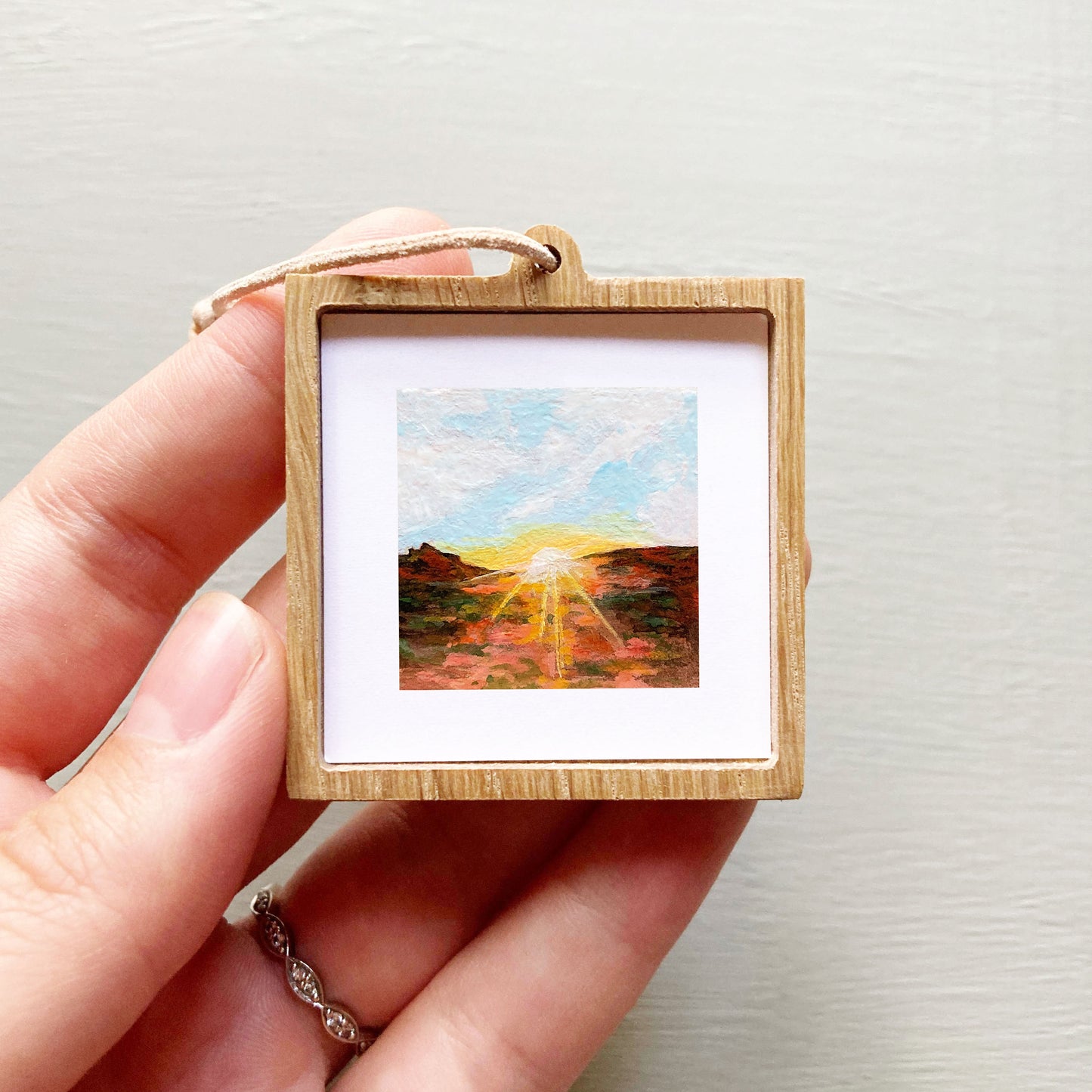 Mini 1" Desert Sunbeams Utah Gouache Print