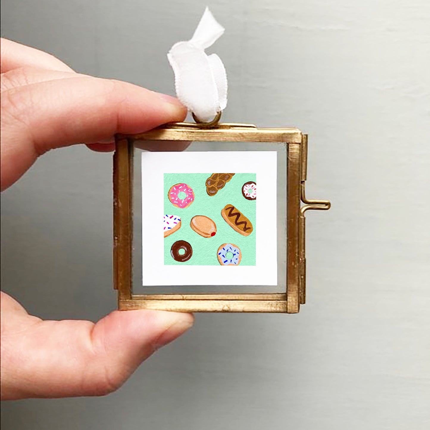 Mini 1" Donuts Gouache Art Print