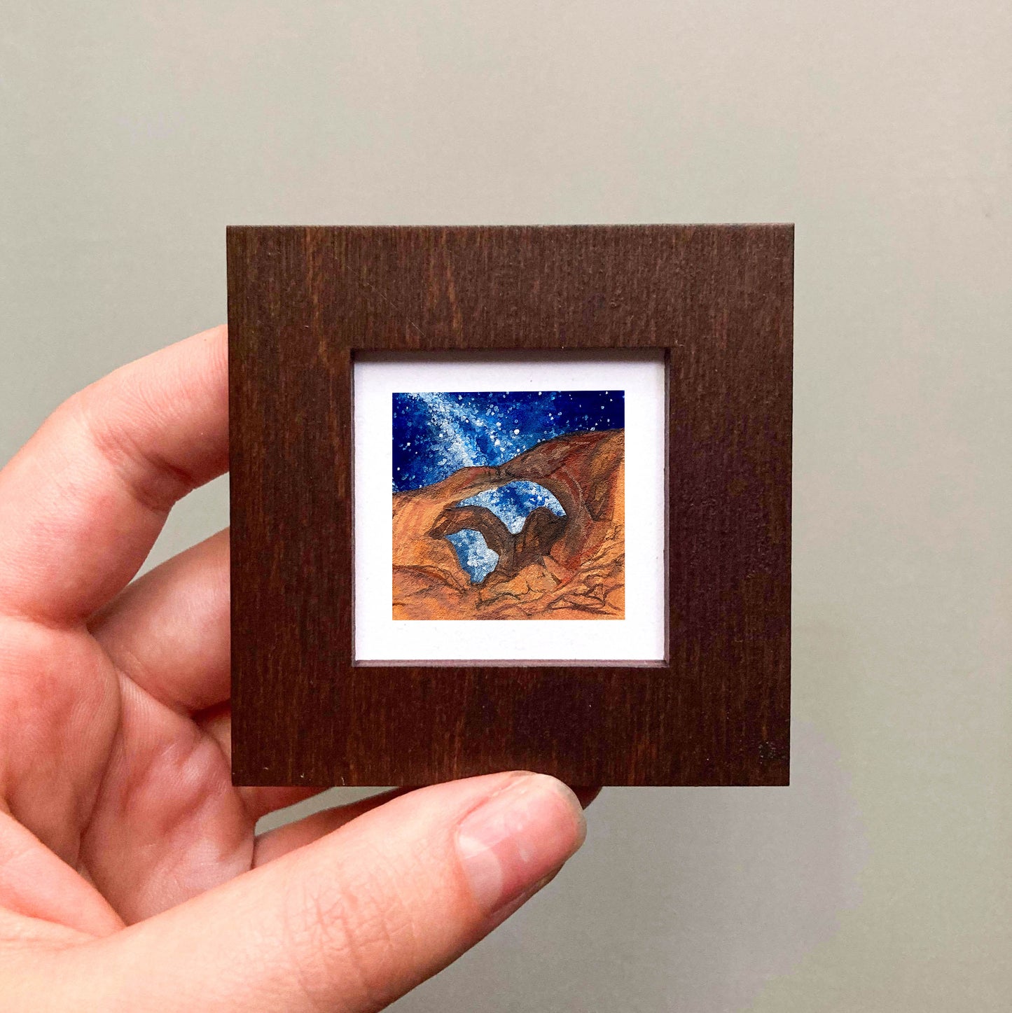Mini 1" Double Arch Arches National Park Utah Gouache Print