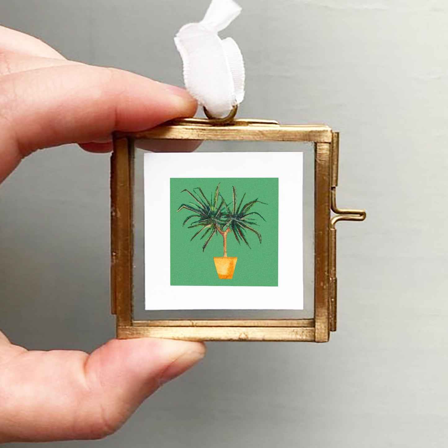 ORIGINAL Mini 1" Dracaena Houseplant Watercolor Painting