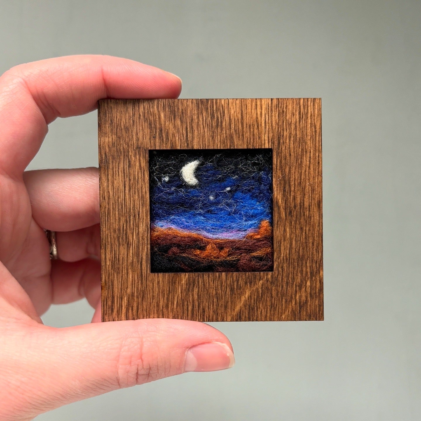 Framed Needle Felted Wool Original Landscapes