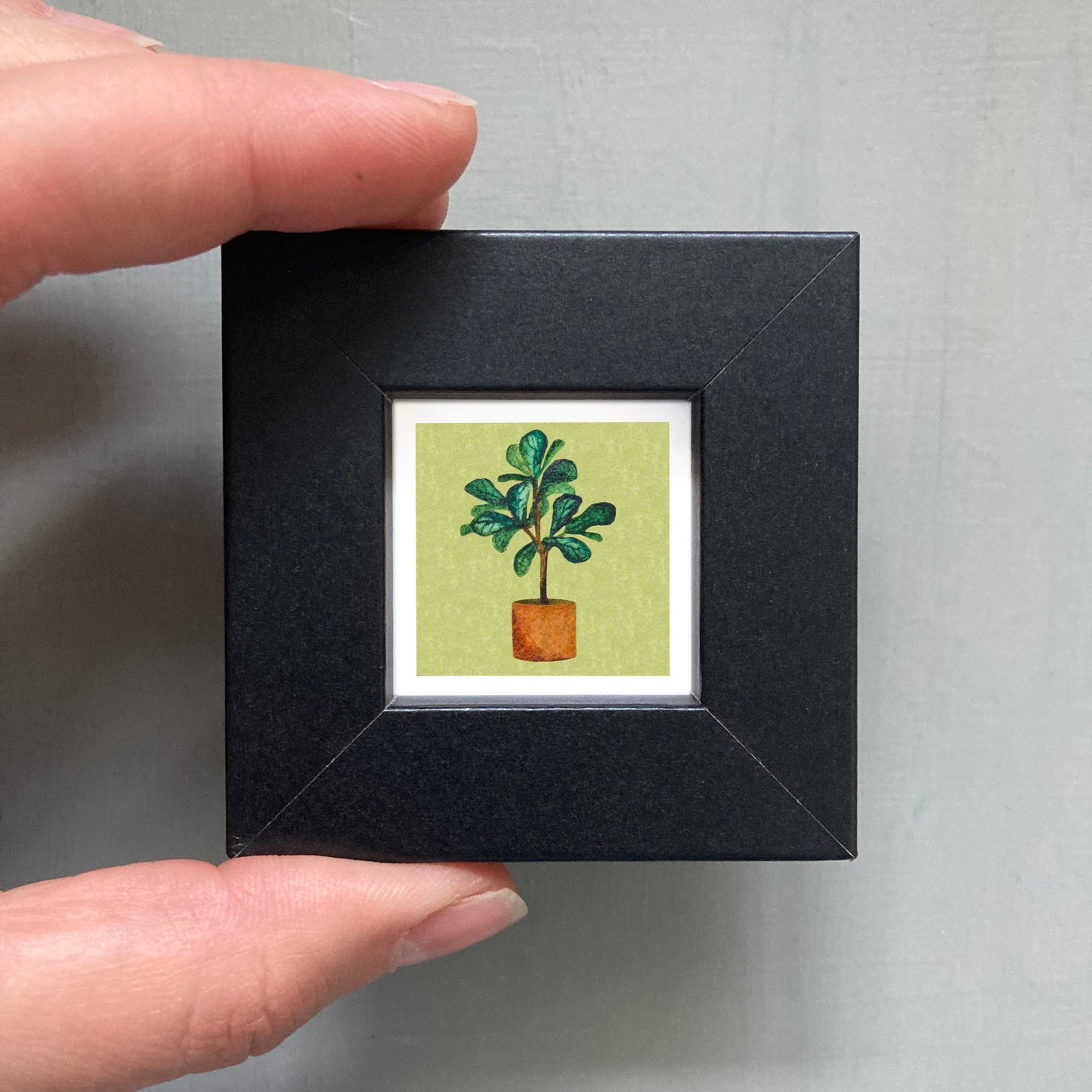 Mini 1" Fiddle-Leaf Fig Houseplant Watercolor Print
