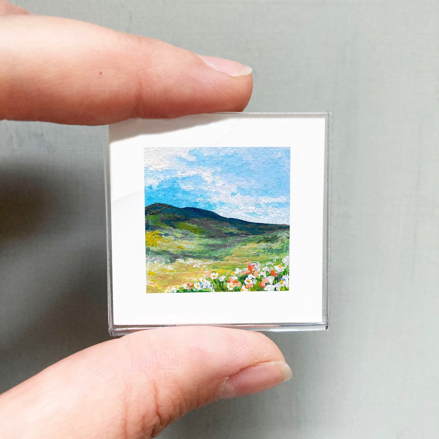 Mini 1" Flower Meadow Gouache Print