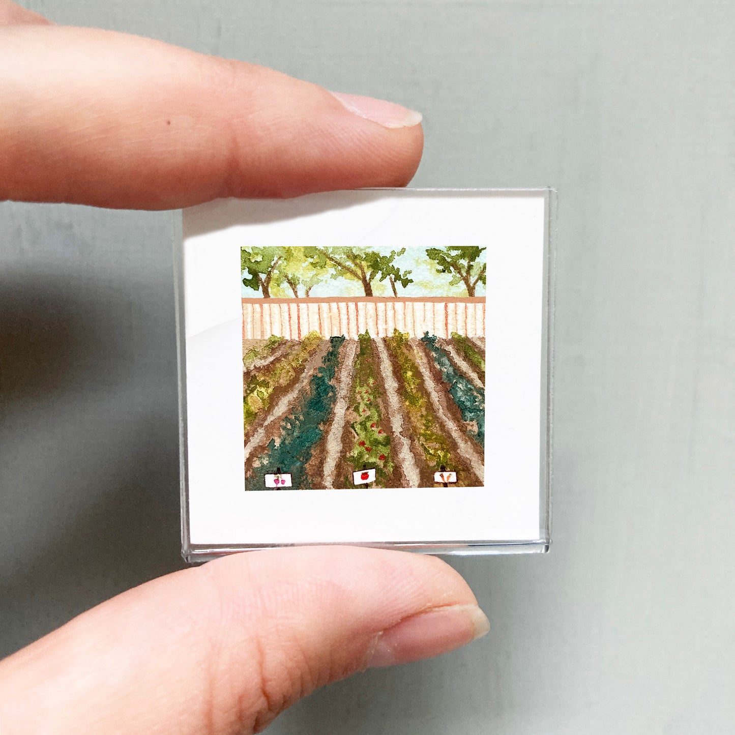 Mini 1" Vegetable Garden Watercolor Print