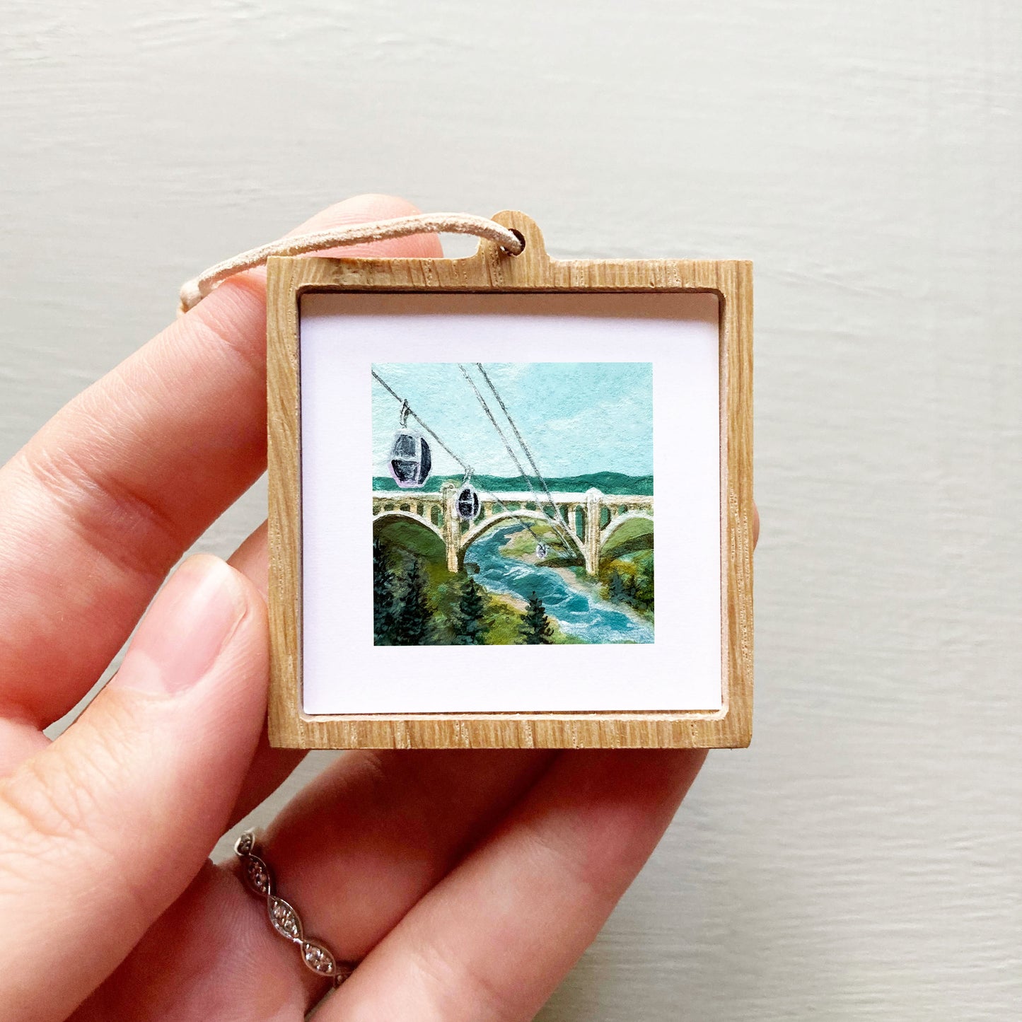 Mini 1" Gondolas Spokane Gouache Print