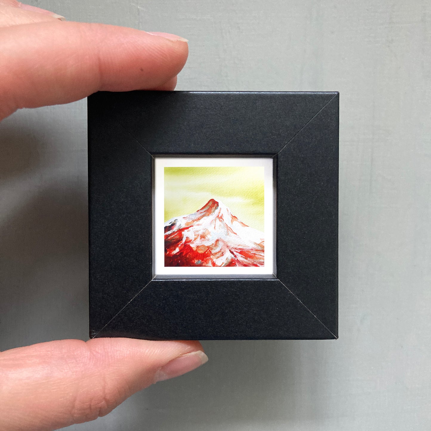 Mini 1" Mount Hood, Oregon Watercolor Print