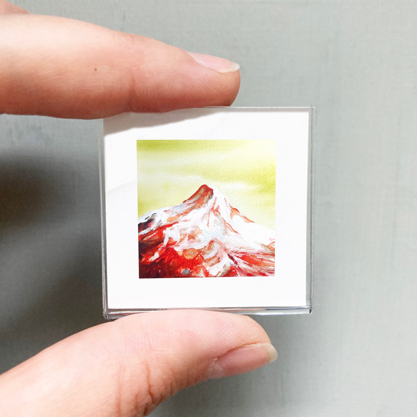 Mini 1" Mount Hood, Oregon Watercolor Print