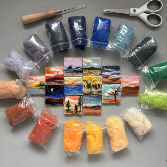 Framed Needle Felted Wool Original Landscapes