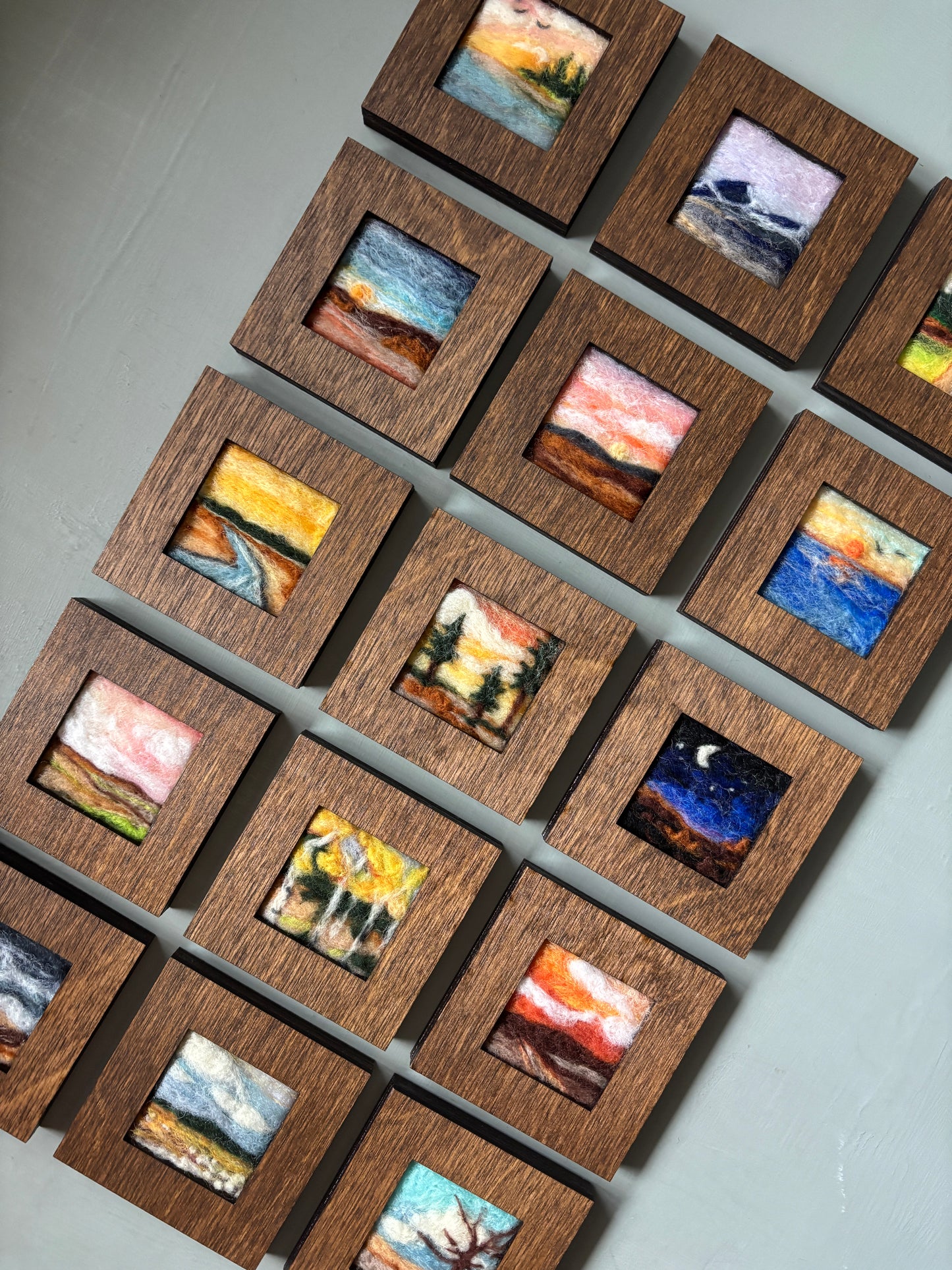 Framed Needle Felted Wool Original Landscapes