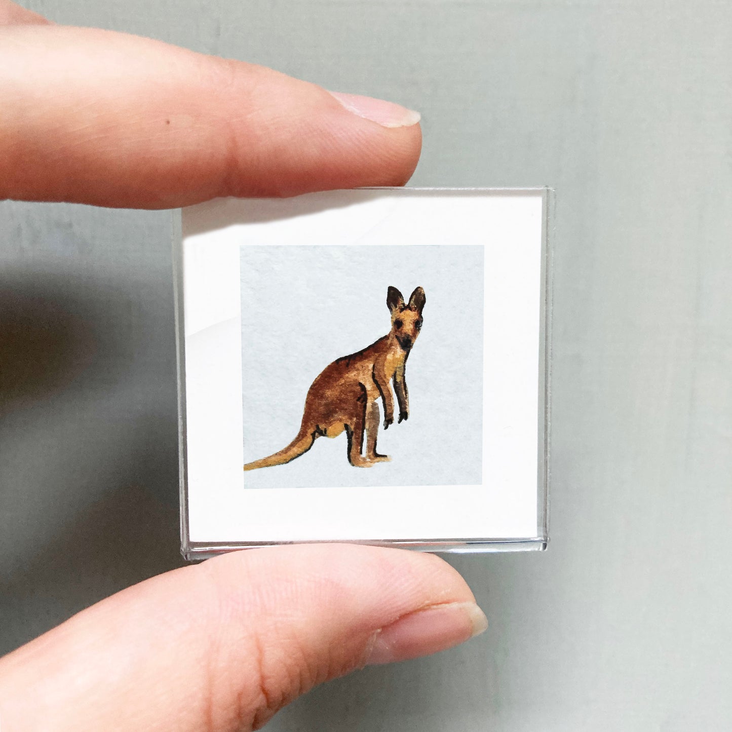 Mini 1" Kangaroo Watercolor Print