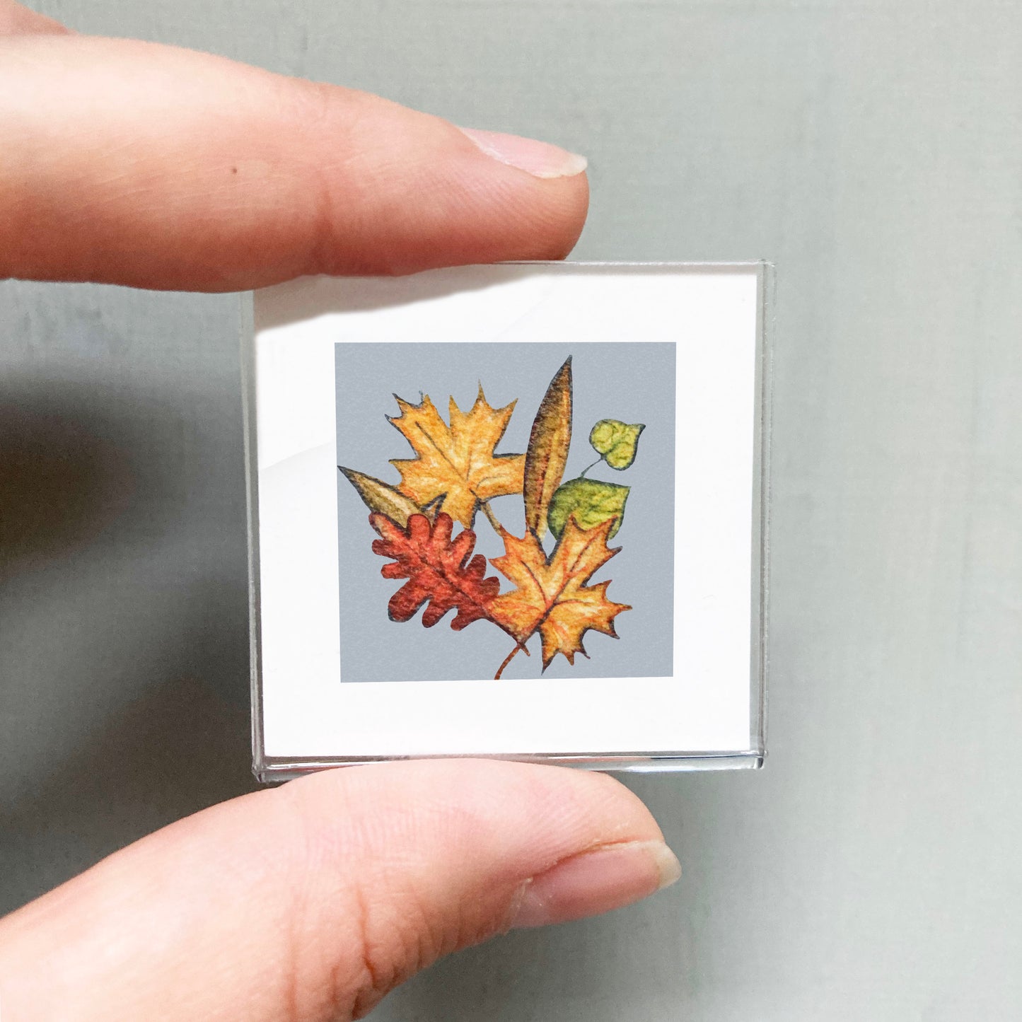 Mini 1" Autumn Leaves Watercolor Print