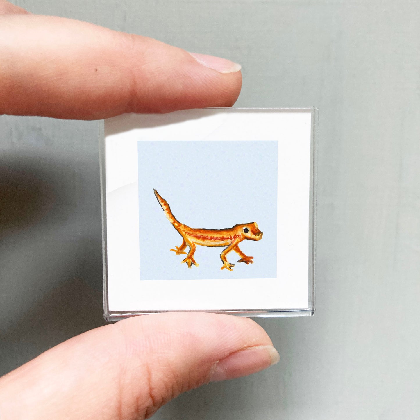 Mini 1" Gecko Lizard Watercolor Print
