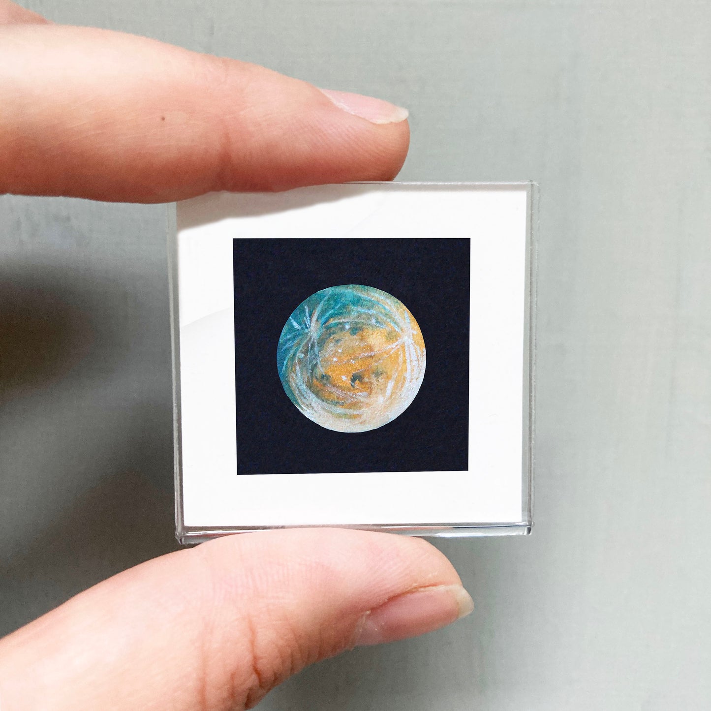 Mini 1" Planet Mercury Watercolor Print