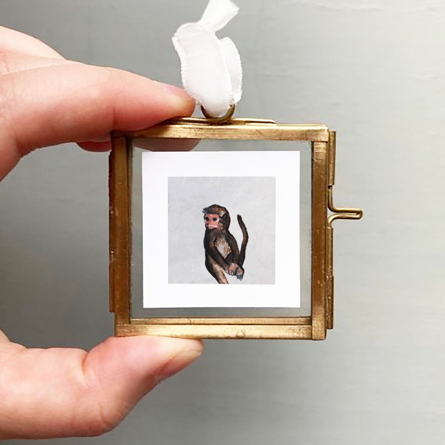 ORIGINAL Mini 1" Monkey Watercolor Painting