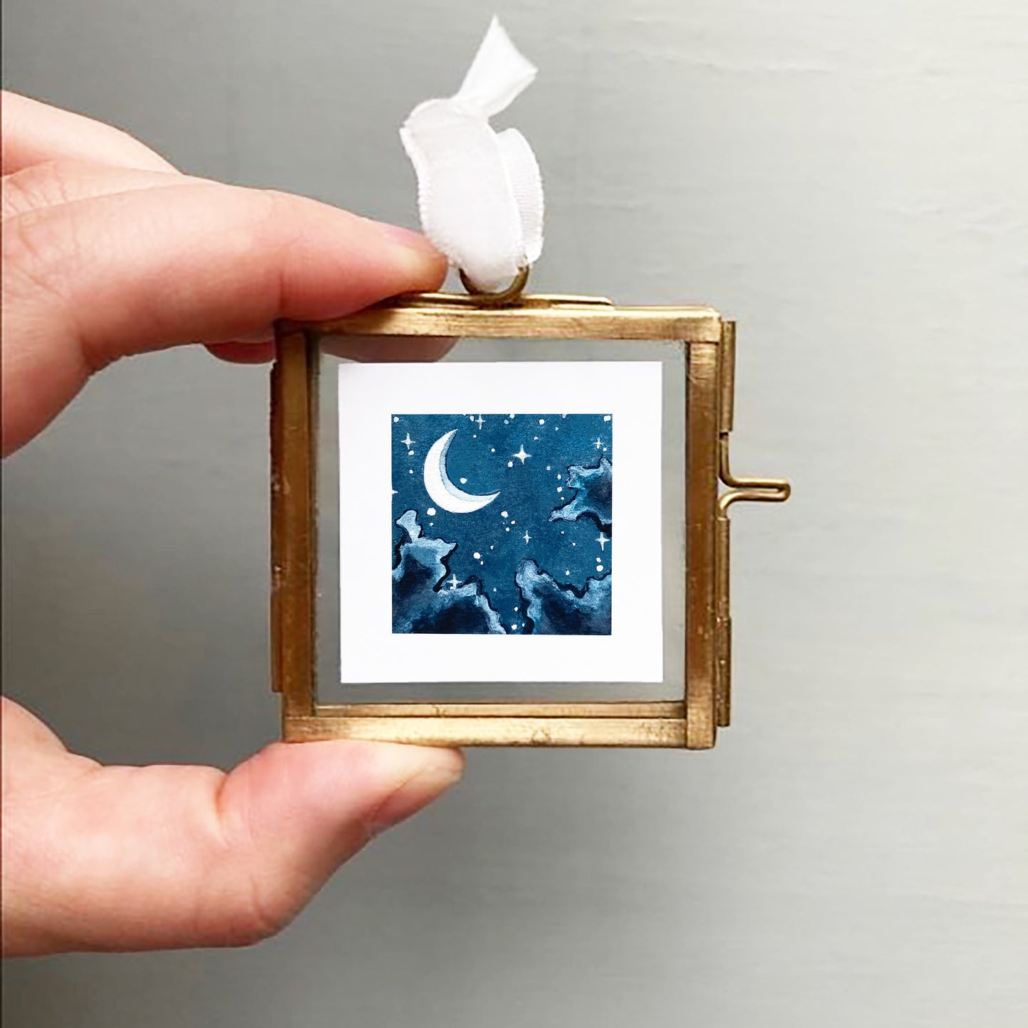 Mini 1" Moonlight Tiny Watercolor Print