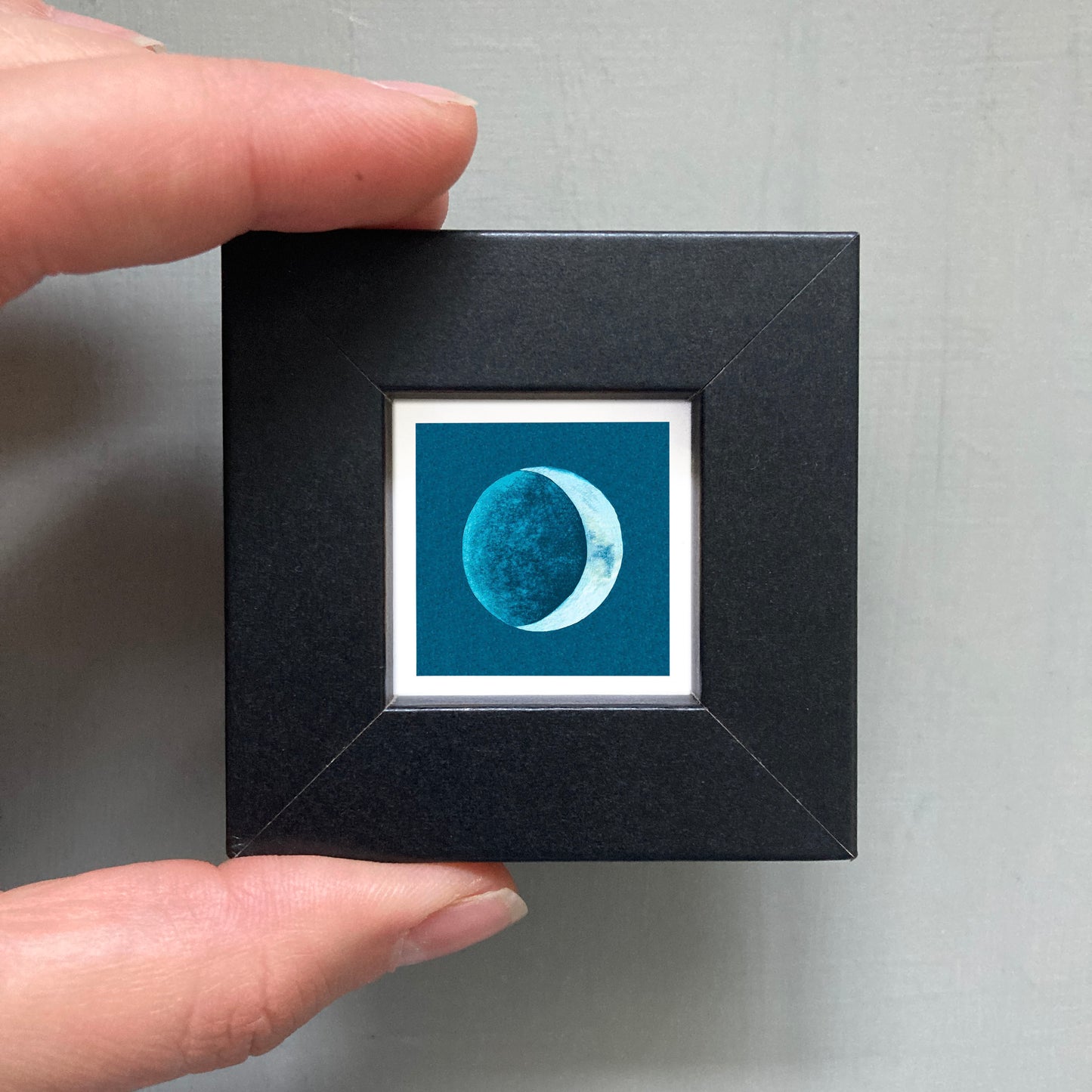 Mini 1" Crescent Moon Watercolor Print