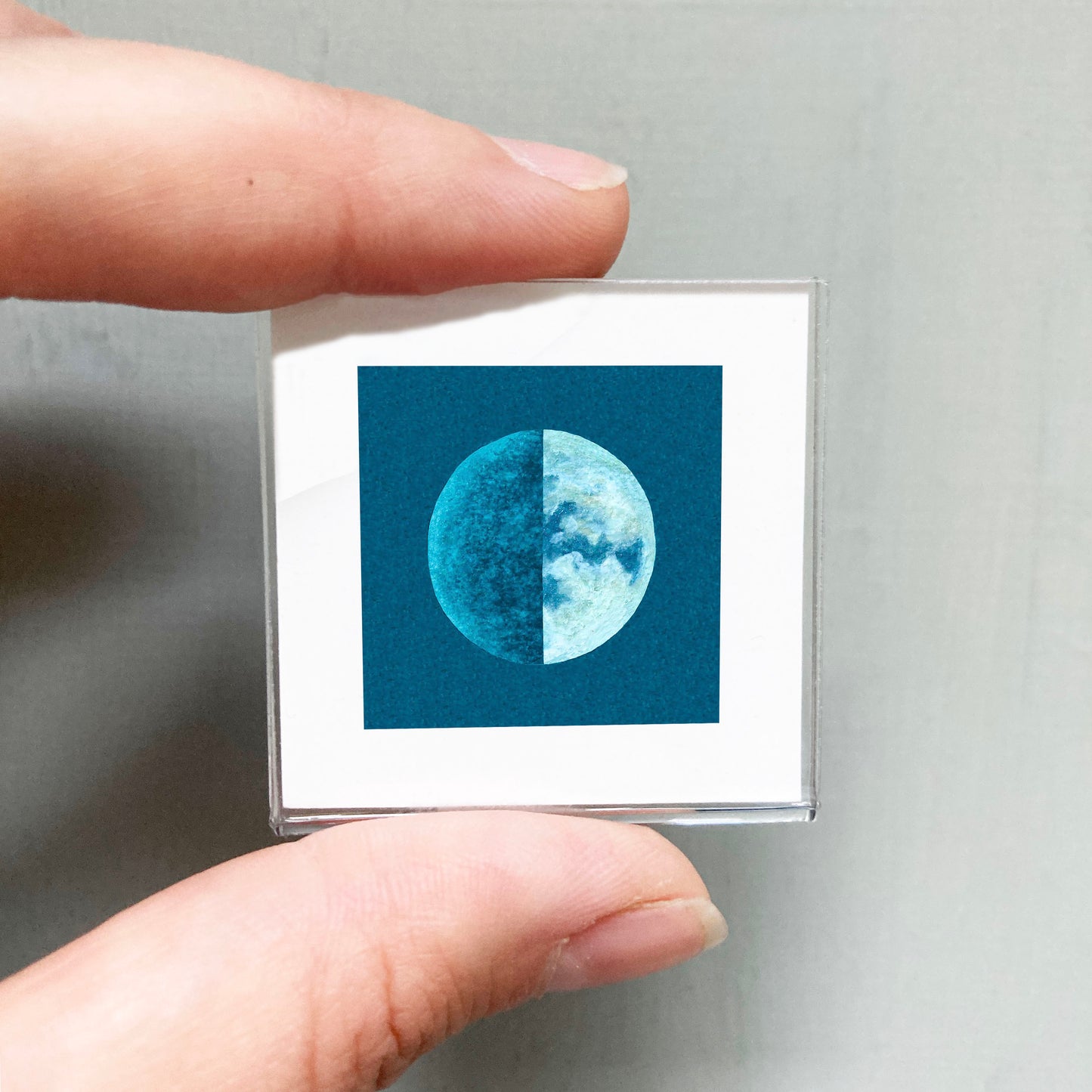 Mini 1" Half Moon Watercolor Print