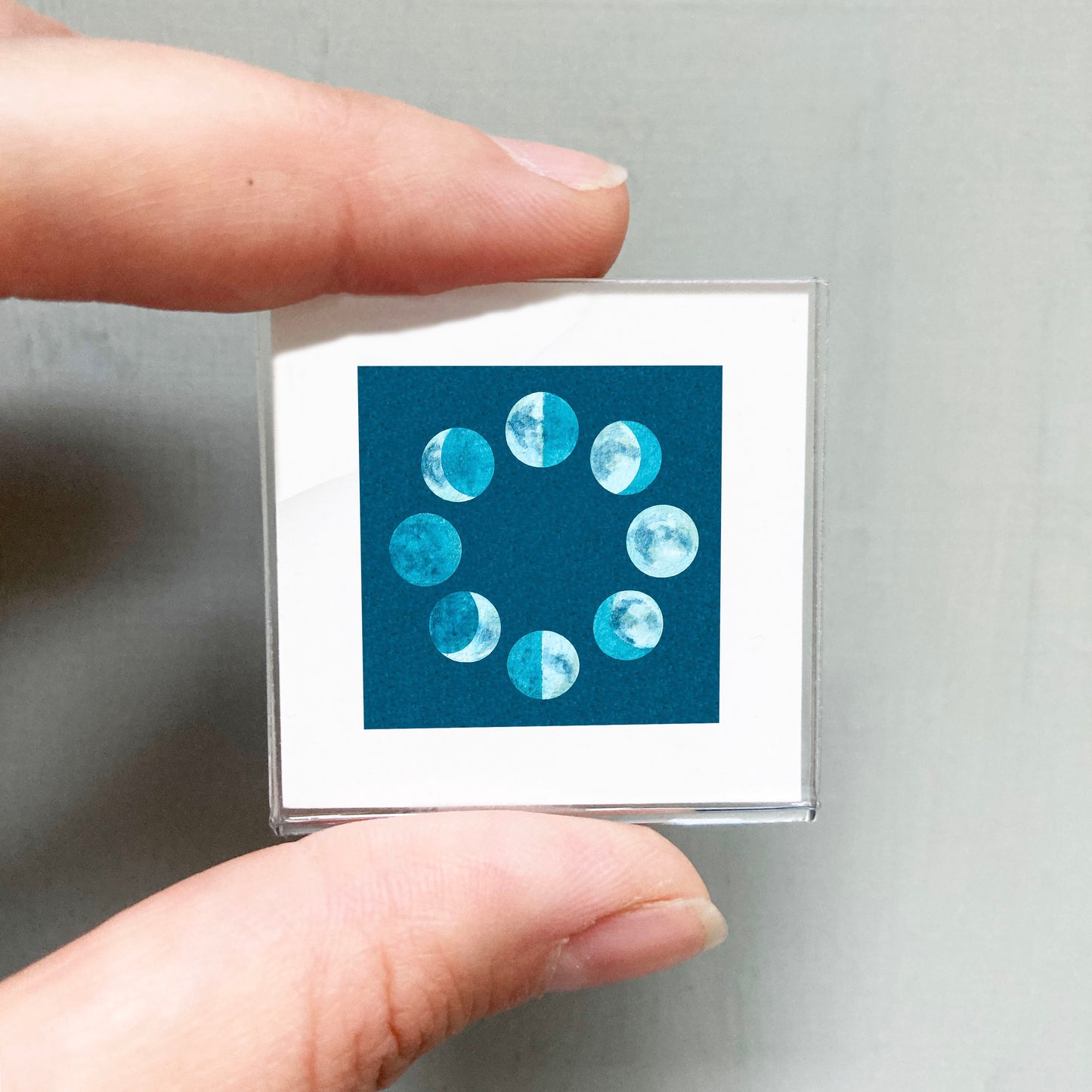 Mini 1" Moon Phases Watercolor Print