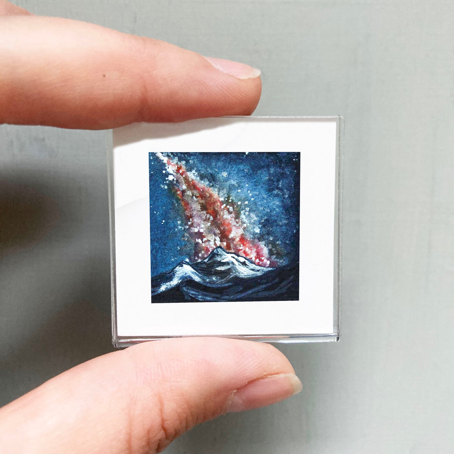 Mini 1" Galaxy Mountain #2 Watercolor Print