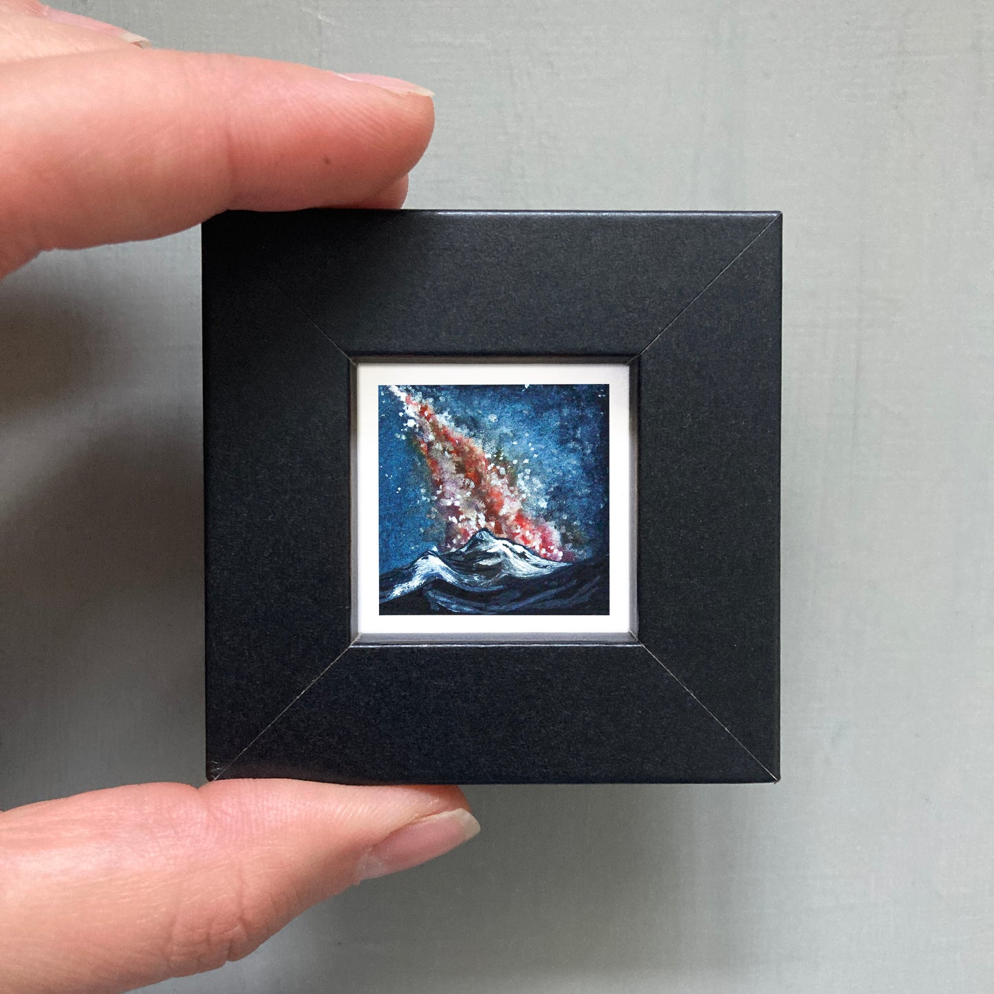 Mini 1" Galaxy Mountain #2 Watercolor Print