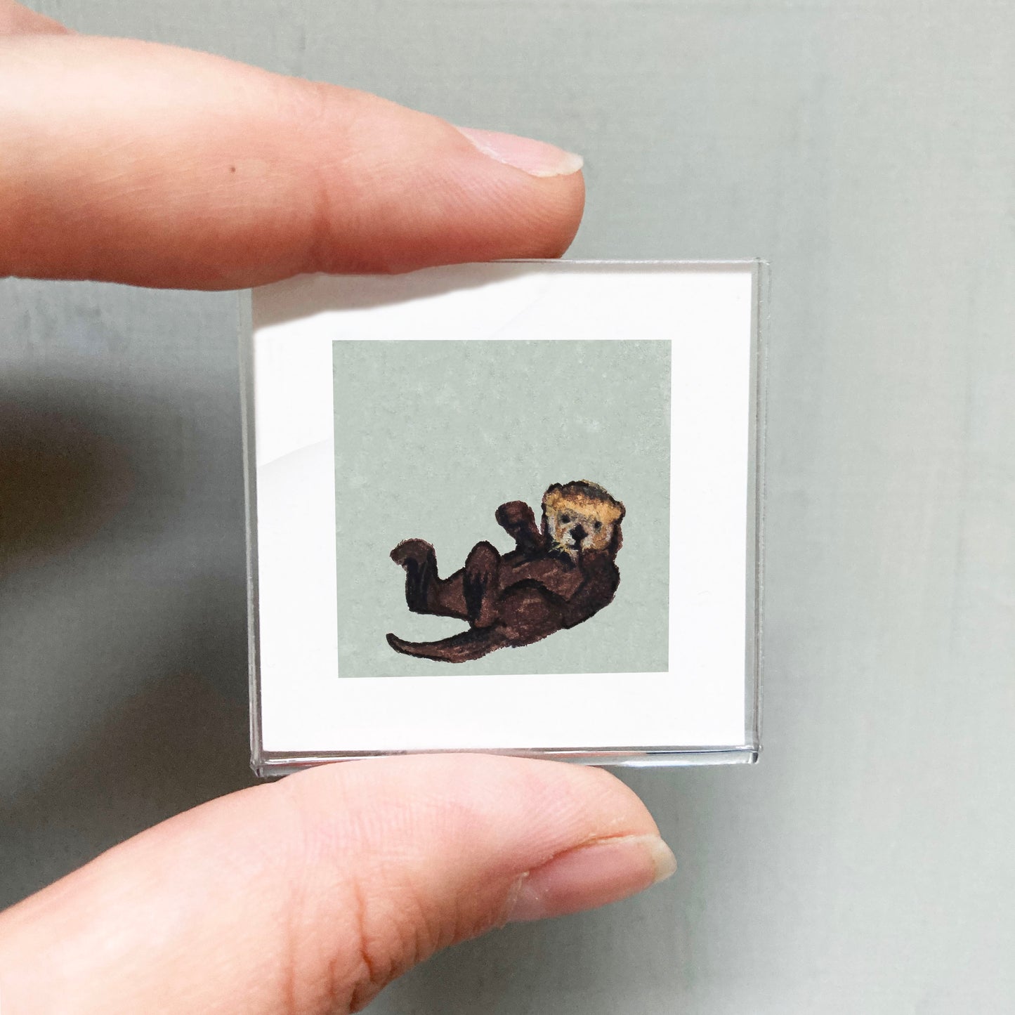 Mini 1" Otter Watercolor Print