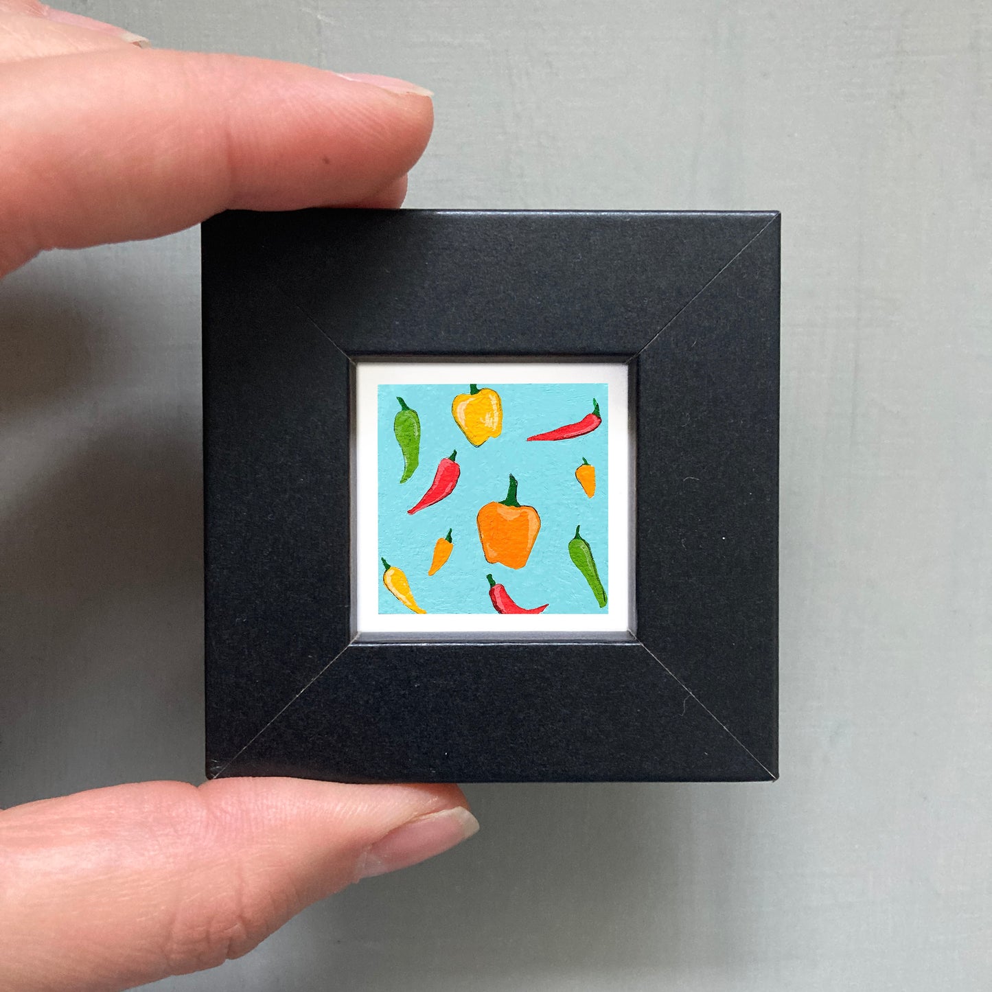 Mini 1" Peppers Gouache Art Print