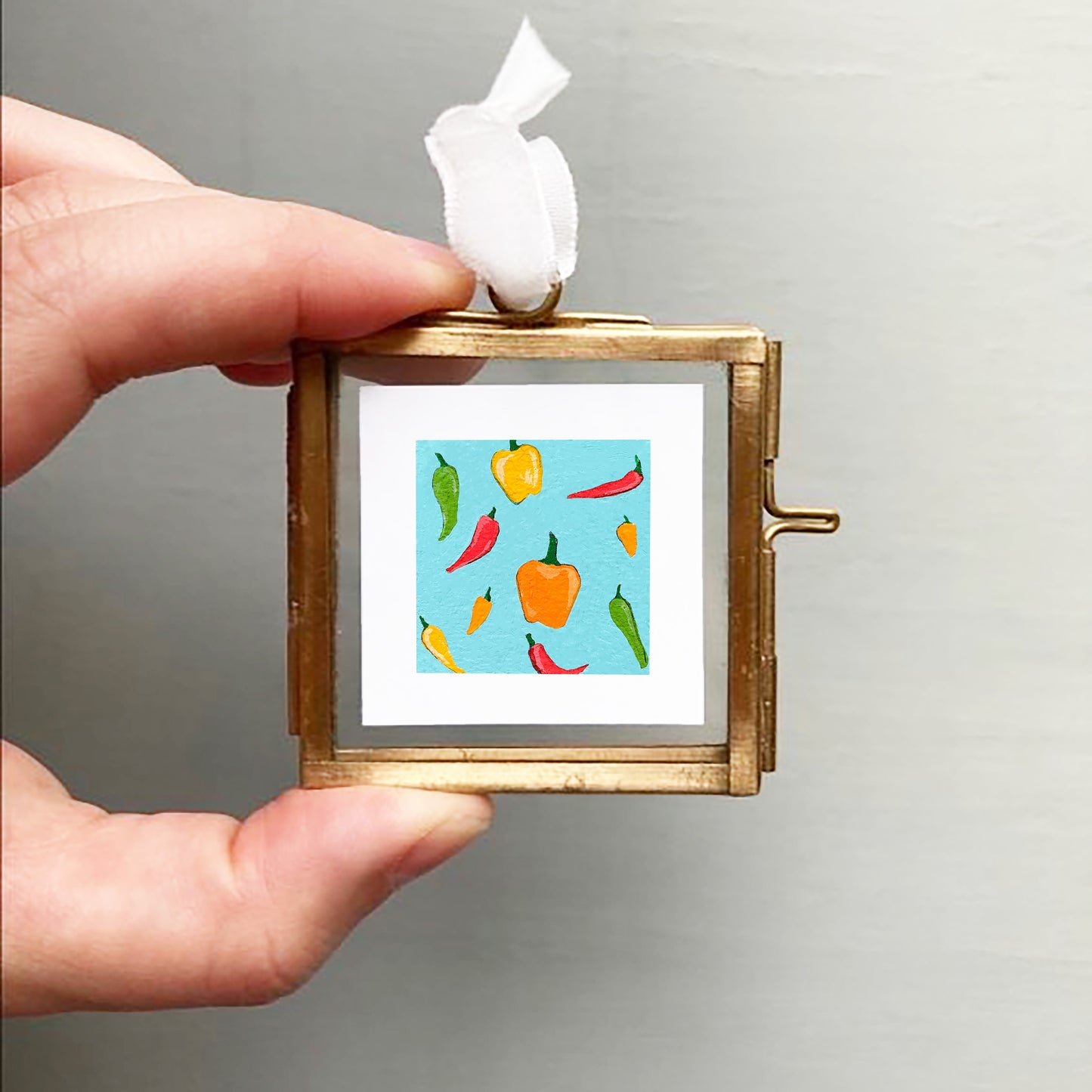 ORIGINAL Mini 1" Pepper Gouache Original Painting