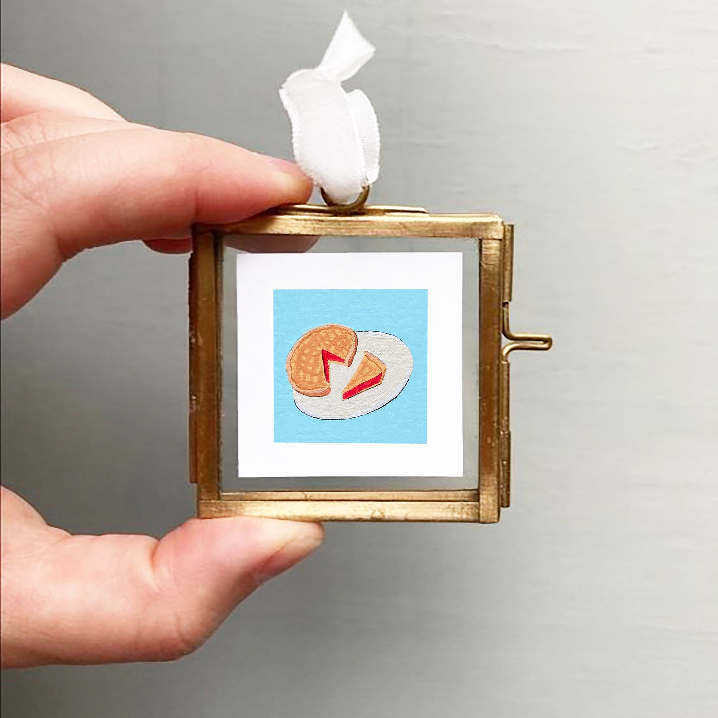 ORIGINAL Mini 1" Pie Gouache Original Painting