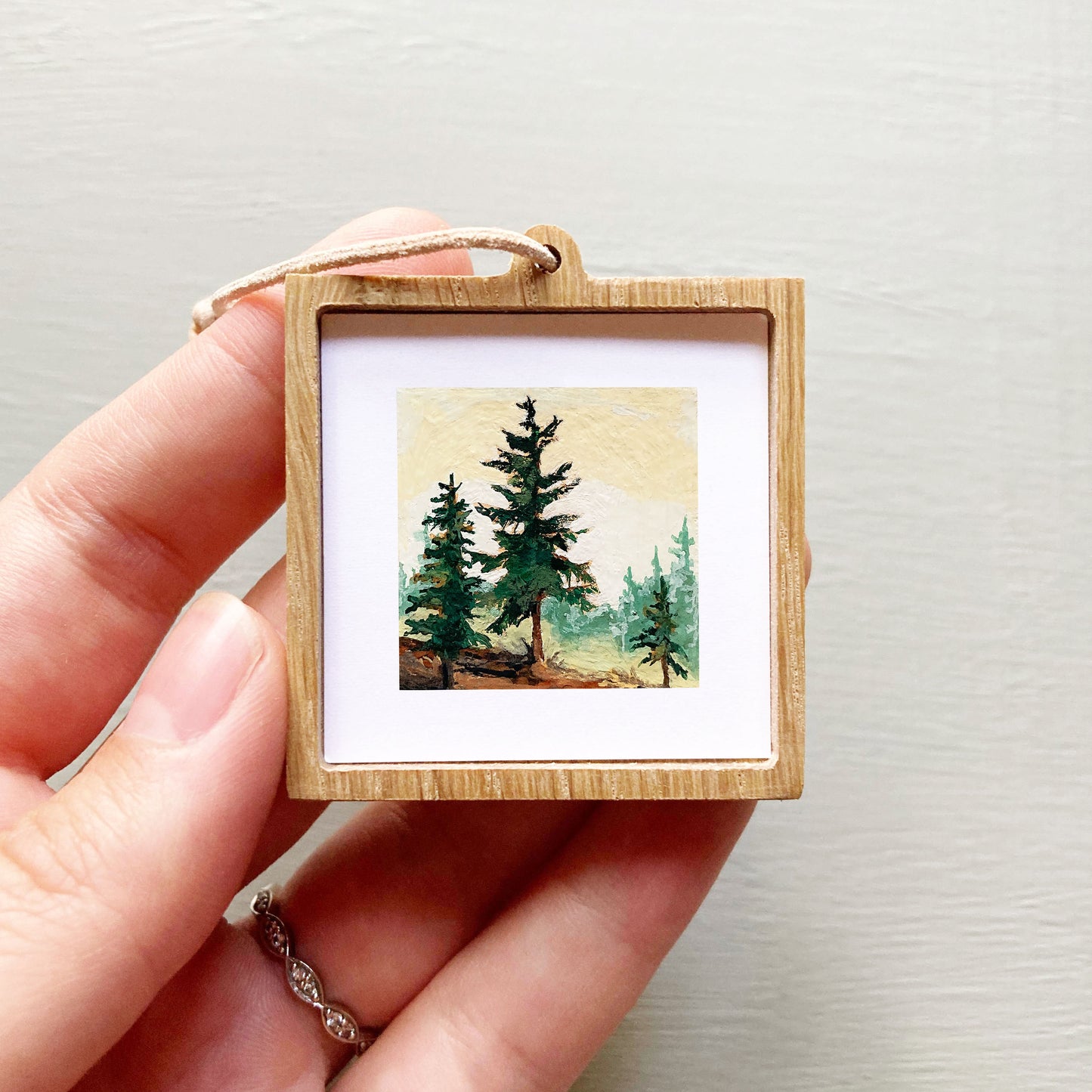 Mini 1" Pine Forest Gouache Print
